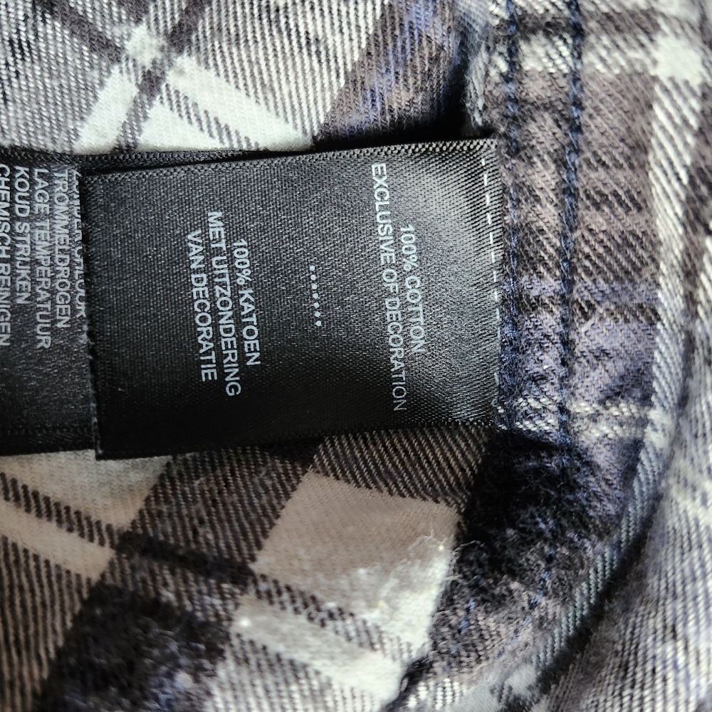 Womens/Men's Harley Davidson Blue Plaid Shirt - Picture 6 of 10